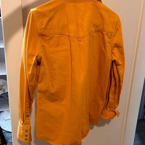 Yellow Calvin Klein Jeans Denim Jacket | Medium | Unisex - Picture 4 of 5